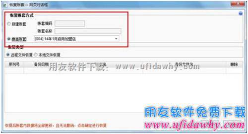 T+恢復賬套演示圖片 T+恢復賬套演示圖片