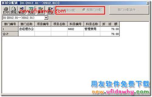 為什么用友T3軟件折舊分配表的查看方式為灰色？