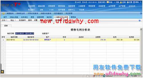 用友暢捷通T+銷售毛利費(fèi)用明細(xì)分析表是怎么用的呢？ T+產(chǎn)品 第4張