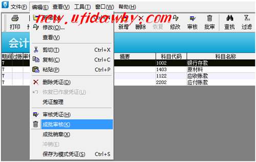 金蝶KIS記賬王核準憑證
